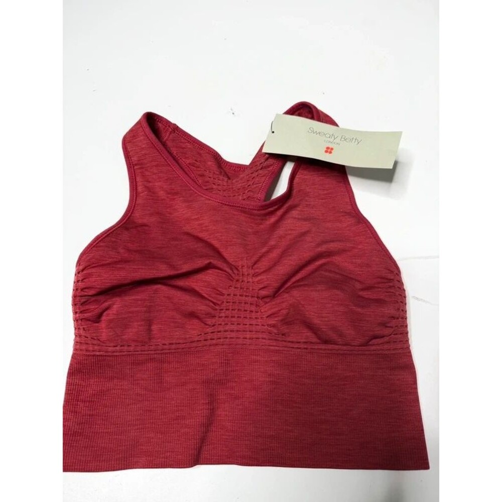 Sweaty Betty stamina longline sports bra medium red